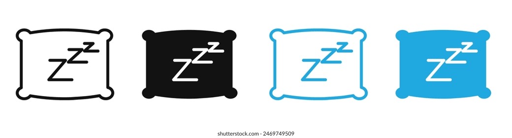 Pillow icon mark in filled style