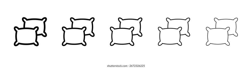 Icono de la almohada para el concepto móvil y el Diseño web.