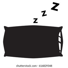 pillow icon on white background. pillow sign.
