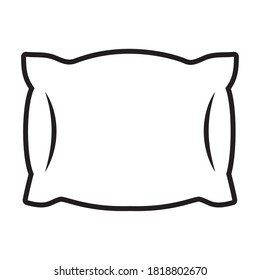 icono de almohada sobre fondo blanco, estilo de línea, ilustración vectorial