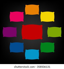 Pillow icon set
