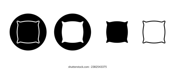 Pillow icon set illustration. Pillow sign and symbol. Comfortable fluffy pillow