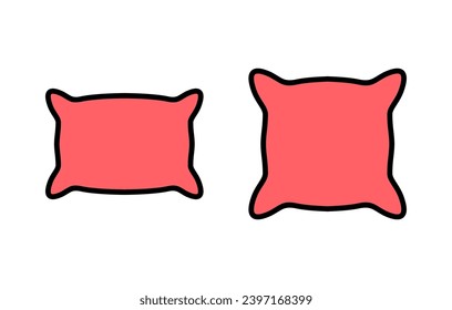 Pillow icon set illustration. Pillow sign and symbol. Comfortable fluffy pillow