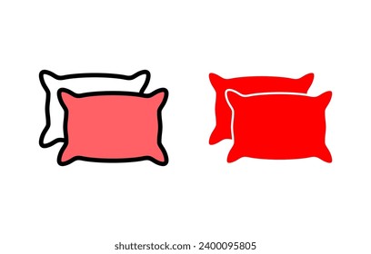 Pillow icon set illustration. Pillow sign and symbol. Comfortable fluffy pillow