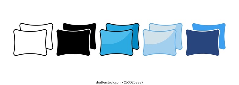 Pillow Icon Set Multiple Style Collection