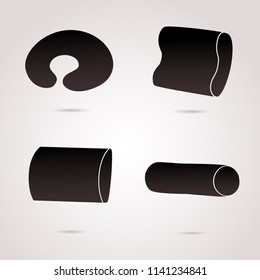 Pillow icon set on white background. Vector art.