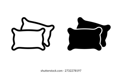 Pillow icon set vector. Pillow sign and symbol. Comfortable fluffy pillow