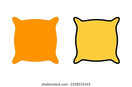 Juego de iconos de almohada para la aplicación web y móvil. Símbolo y signo de almohada. Cómoda almohada esponjosa