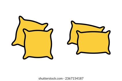 Pillow icon set for web and mobile app. Pillow sign and symbol. Comfortable fluffy pillow