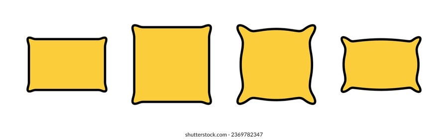 Pillow icon set for web and mobile app. Pillow sign and symbol. Comfortable fluffy pillow