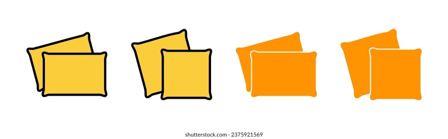 Pillow icon set for web and mobile app. Pillow sign and symbol. Comfortable fluffy pillow