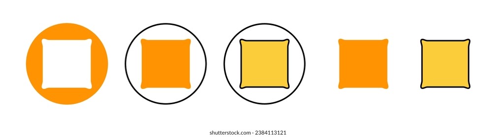 Pillow icon set for web and mobile app. Pillow sign and symbol. Comfortable fluffy pillow