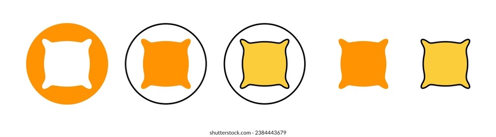 Pillow icon set for web and mobile app. Pillow sign and symbol. Comfortable fluffy pillow
