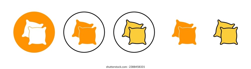 Pillow icon set for web and mobile app. Pillow sign and symbol. Comfortable fluffy pillow