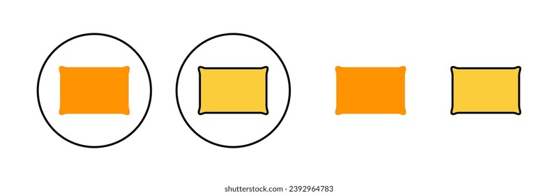 Pillow icon set for web and mobile app. Pillow sign and symbol. Comfortable fluffy pillow