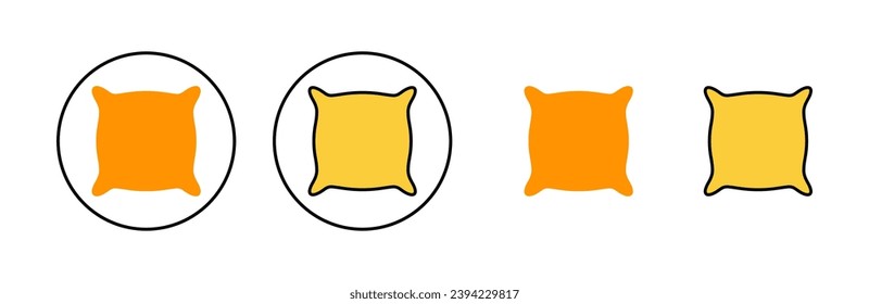 Pillow icon set for web and mobile app. Pillow sign and symbol. Comfortable fluffy pillow