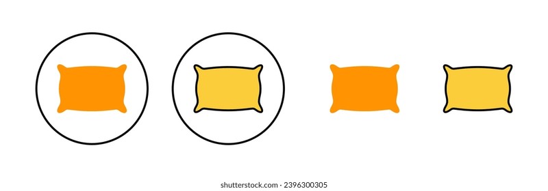 Pillow icon set for web and mobile app. Pillow sign and symbol. Comfortable fluffy pillow