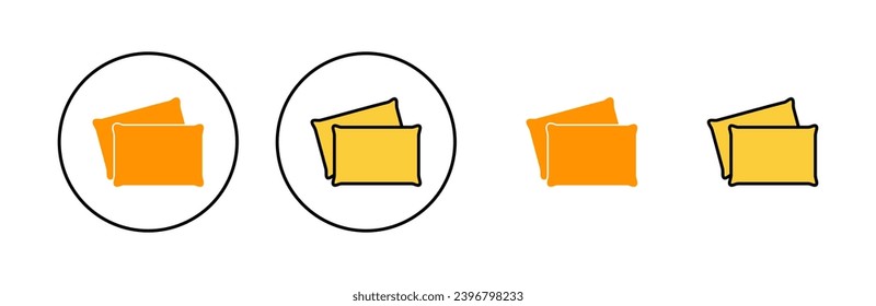 Pillow icon set for web and mobile app. Pillow sign and symbol. Comfortable fluffy pillow