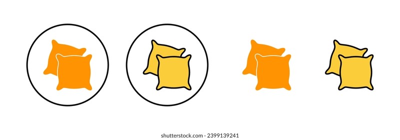 Pillow icon set for web and mobile app. Pillow sign and symbol. Comfortable fluffy pillow
