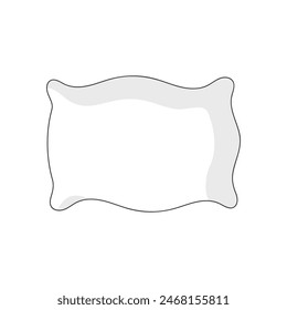 Pillow icon with shadow isolated vector illustration on white background.