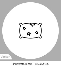 Pillow icon sign vector,Symbol, logo illustration for web and mobile