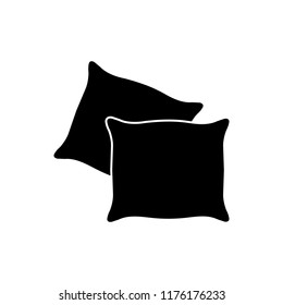 Pillow icon silhouette, logo on white background