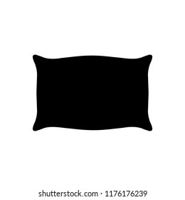 Pillow icon silhouette, logo on white background