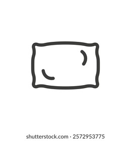 Pillow icon simple flat vector symbol outline collection set logo