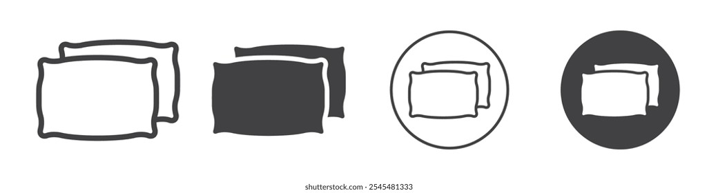 Pillow icon Simple outline vector logo