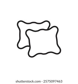 Pillow icon Simple thin outline