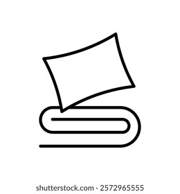 Pillow icon simple vector symbol