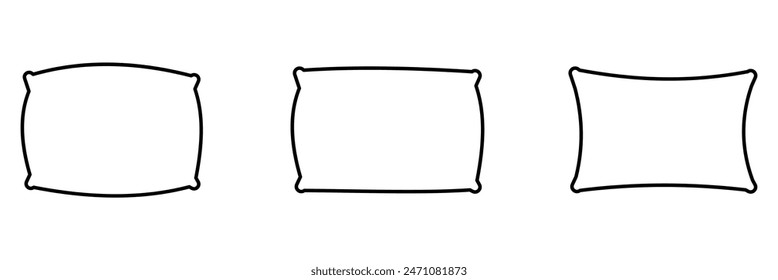Pillow icon. Single flat icon on white background. Vector illustration. Pillow sign and symbol. Vector illustration. Eps file 103.