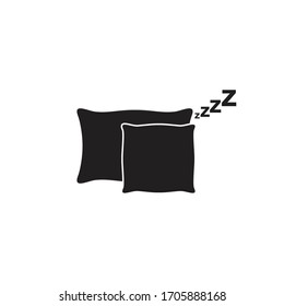 Pillow icon , sleep symbol, isolated on white background, vector 
Illustration 