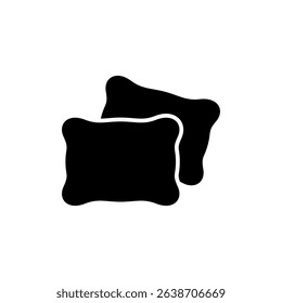 Pillow icon symbol for apps and websites. Pillow sign and symbol. Comfortable fluffy pillow