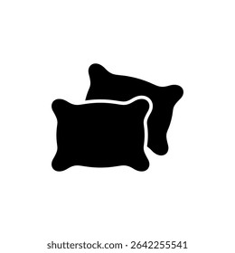 Pillow icon symbol for apps and websites. Pillow sign and symbol. Comfortable fluffy pillow