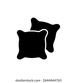 Pillow icon symbol for apps and websites. Pillow sign and symbol. Comfortable fluffy pillow