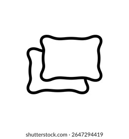 Pillow icon symbol for apps and websites. Pillow sign and symbol. Comfortable fluffy pillow