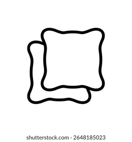 Pillow icon symbol for apps and websites. Pillow sign and symbol. Comfortable fluffy pillow
