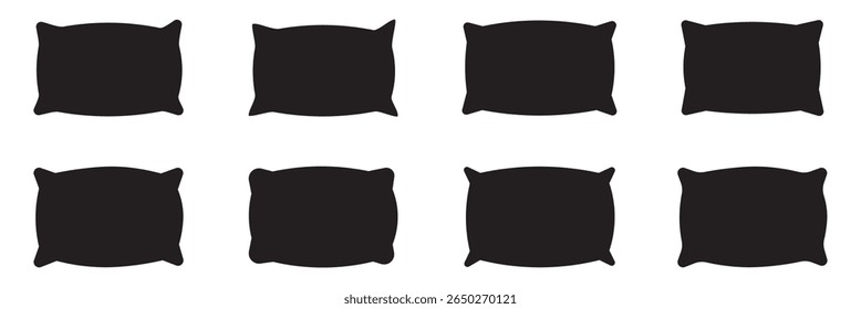 Pillow icon symbol for apps and websites. Pillow sign and symbol. Comfortable fluffy pillow icon vector set. Pillow icon vector set . 