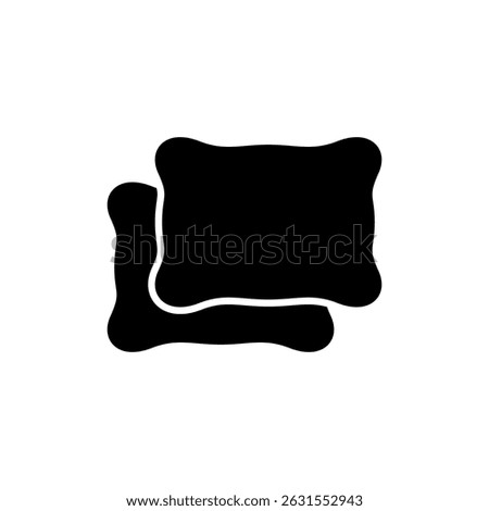 Pillow icon symbol for apps and websites. Pillow sign and symbol. Comfortable fluffy pillow