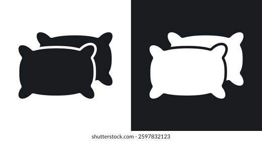 pillow icon symbol collection on white background.