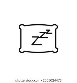 Pillow icon Symbol mark in Outline style