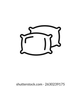 pillow icon. pillow Symbol sign for mobile concept and web design. Vector icon, Logo illustration, Vector graphics