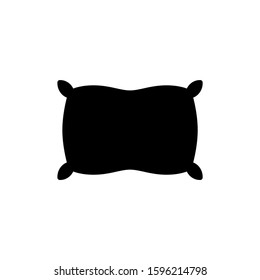 Pillow icon template in black flat design on white background, Pillow symbol vector sign isolated on white background illustration for graphic and web design
