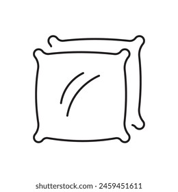 Icono de almohada, Plantilla para gráfico y Diseño web. Ilustración vectorial