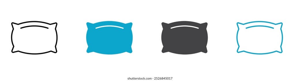 pillow icon Thin line vector design