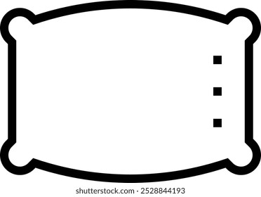 pillow icon. Thin linear style design isolated on white background