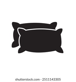 Vector de icono de almohada. Cojín Abstractas logo negro. plano.