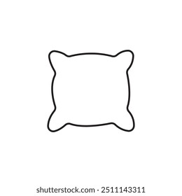 Vector de icono de almohada. Cojín Abstractas logo negro. plano.