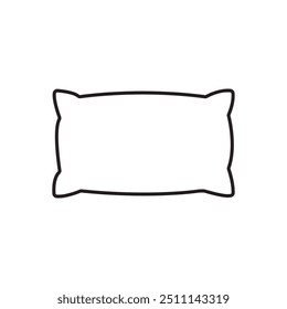 Vector de icono de almohada. Cojín Abstractas logo negro. plano.